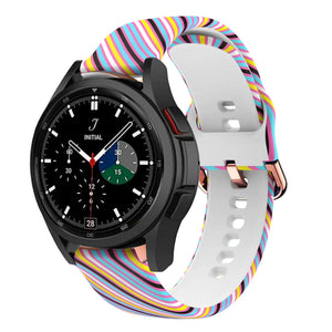 Print Silicone Strap, on a watch, 3/4 front view