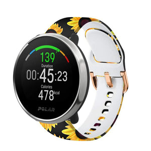 Print Silicone Strap, on a watch, 3/4 front view