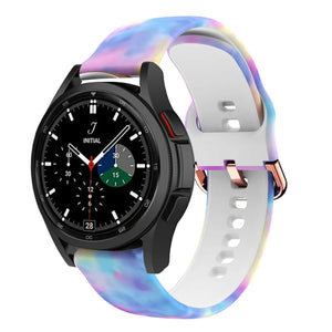 Print Silicone Strap, on a watch, 3/4 front view
