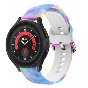 Print Silicone Strap, on a watch, 3/4 front view