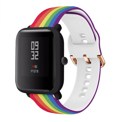 Print Silicone Strap, on a watch, 3/4 front view
