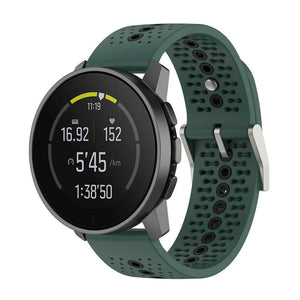 Suunto Run Silikonarmband (grün/schwarz)