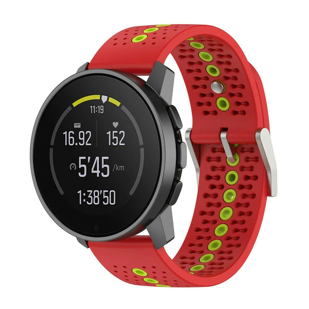 Suunto Race (S) Silikonarmband (Rot/Grün)