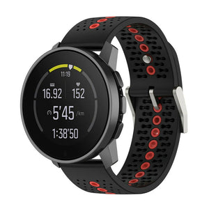 Suunto Run Silikonarmband (schwarz/rot)