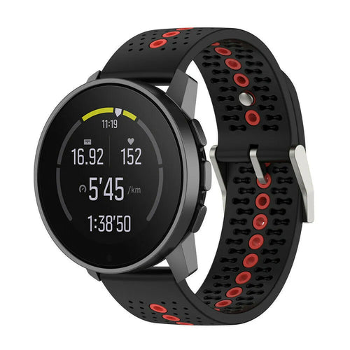 Suunto Run Silikonarmband (schwarz/rot)