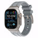 Apple Watch Luxus Liquid Silikonarmband (Dunkelgrau mit Titan)