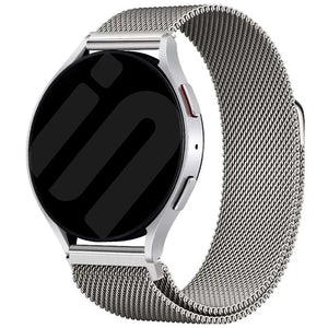 Milanese Strap, titanium, on a watch, 3/4 front view