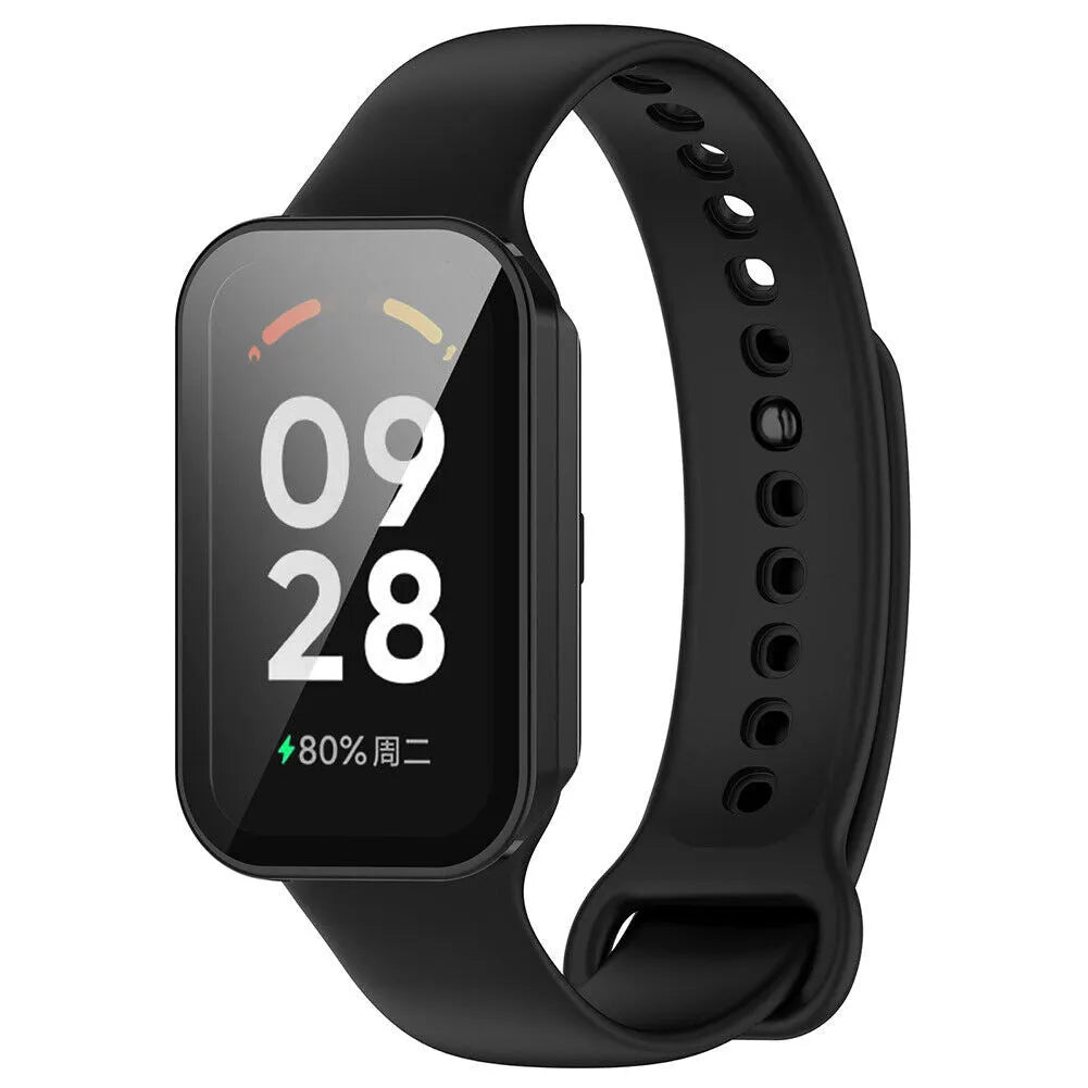 Xiaomi Smart Band 8 Active Hard Case mit Glas (Schwarz)
