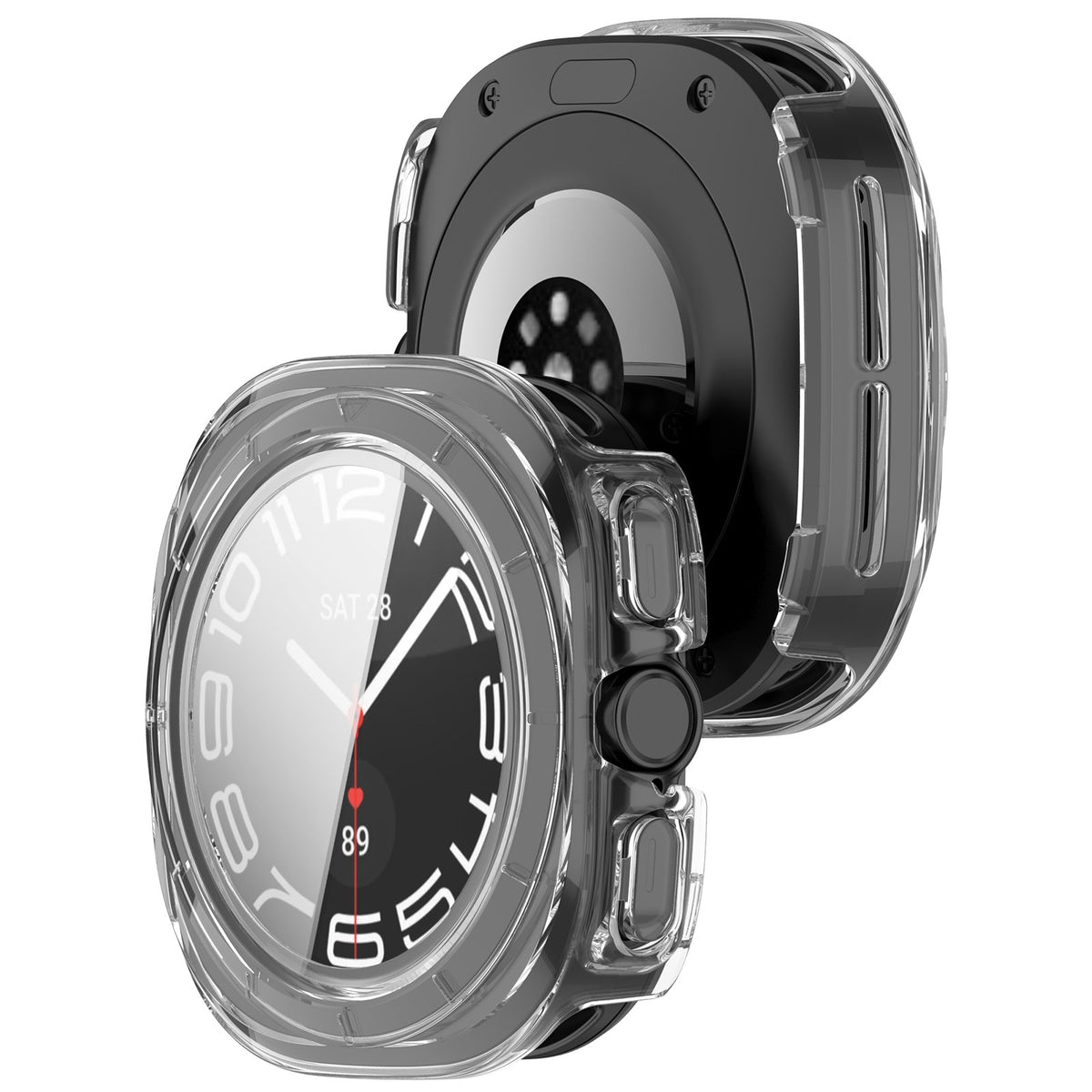 Samsung Galaxy Watch Ultra 2 Hartschalenhülle mit Glas (Transparent)