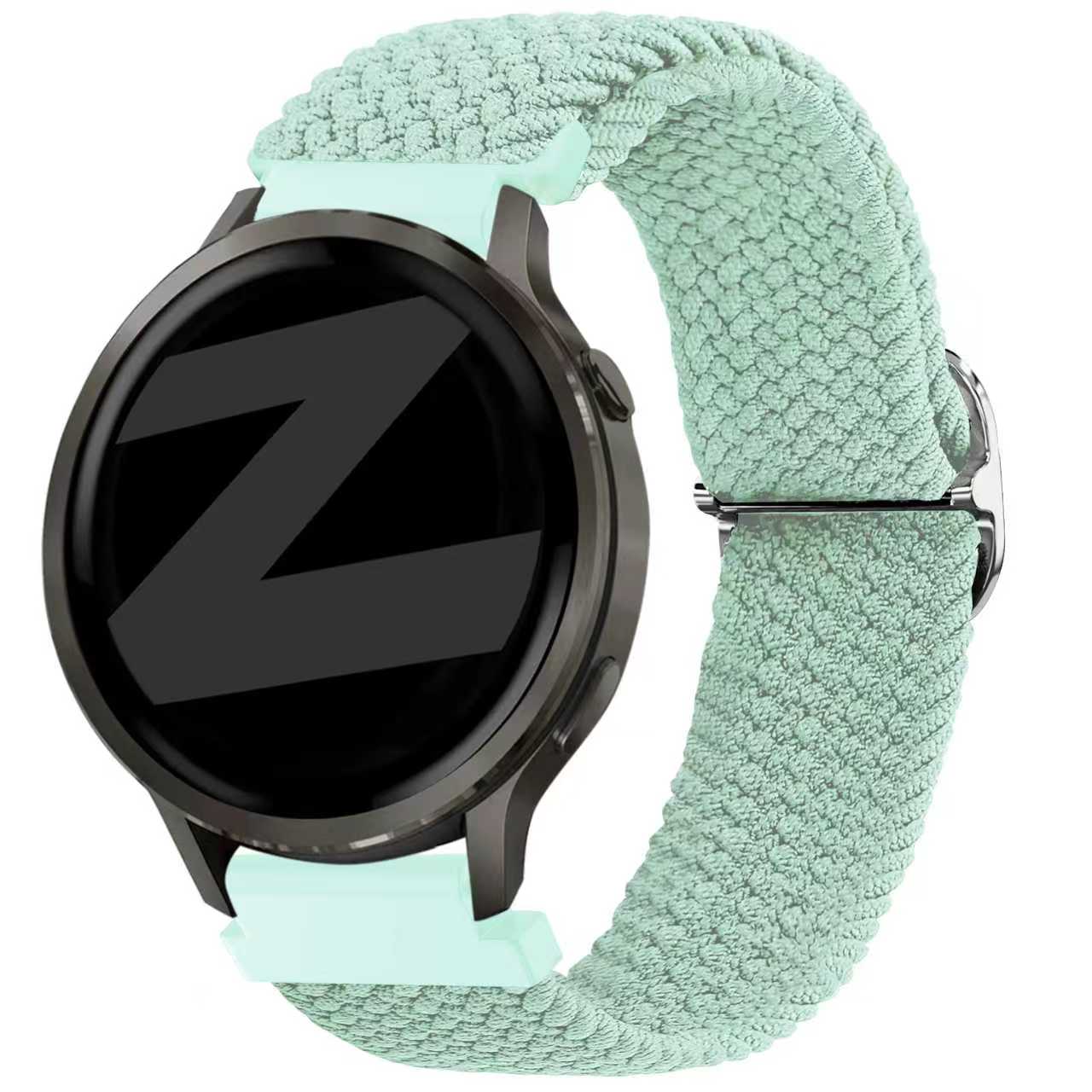 Bandz Garmin Vivomove 3s Verstellbares Geflochtenes Armband (Türkis)