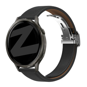 Bandz Amazfit Cheetah 2 Pro Lederarmband 'D-Type' (Schwarz)