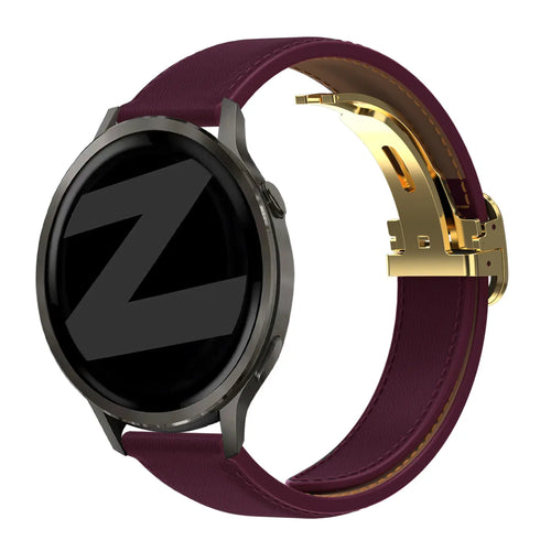 Bandz Amazfit Cheetah 2 Pro Lederarmband 'D-Type' (Wrinrot)