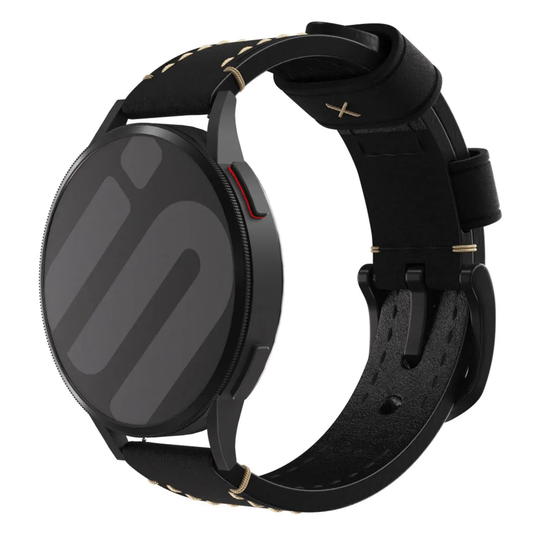 Fossil Gen 6 - 42mm Genuine Leather Strap (Black)