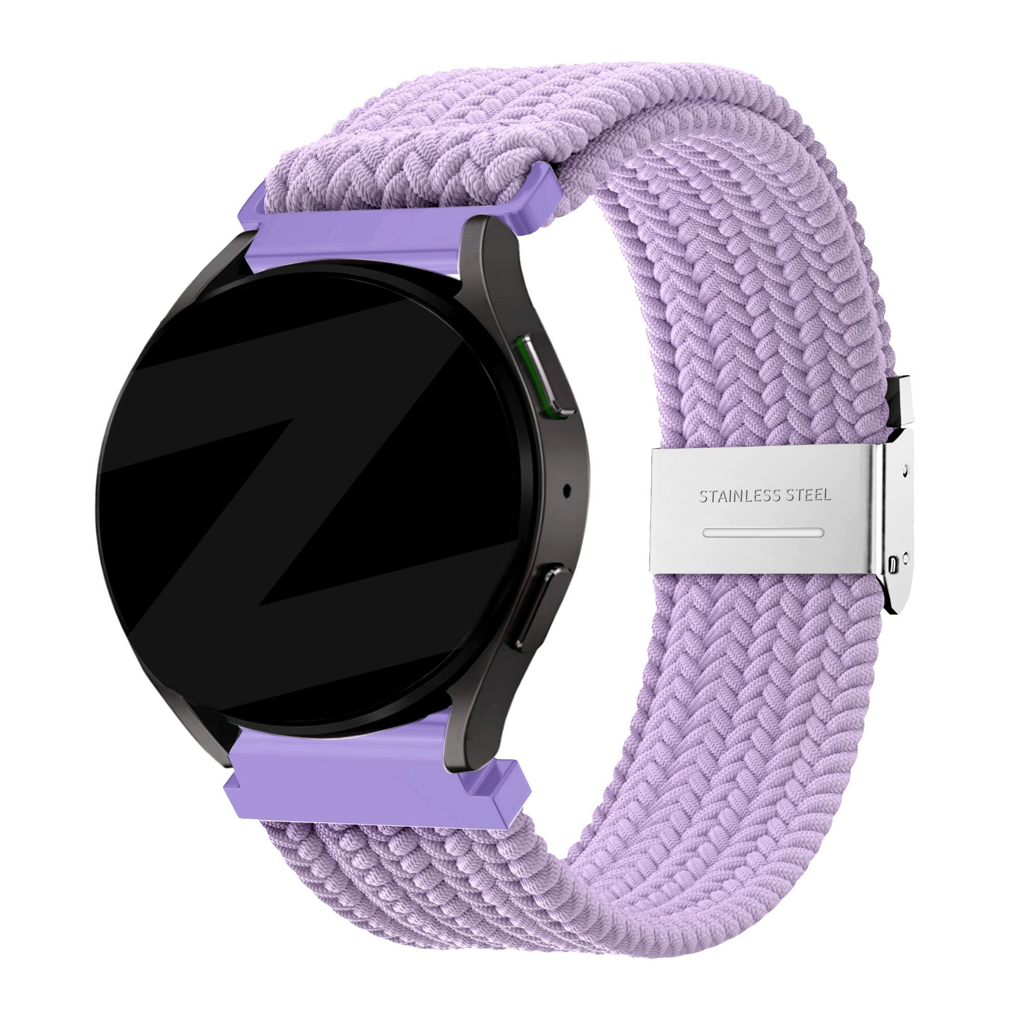 Bandz Garmin Vivomove Luxe Gewebtes Nylonarmband (Hell Lila)