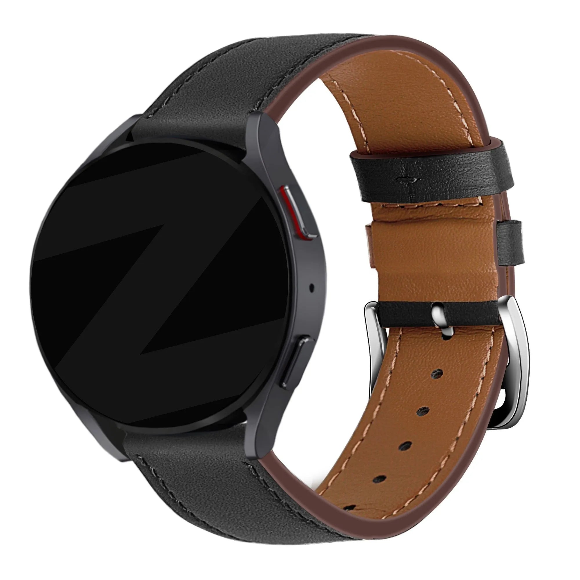 Bandz OnePlus Watch Lite Leather Strap 'Deluxe' (Black)