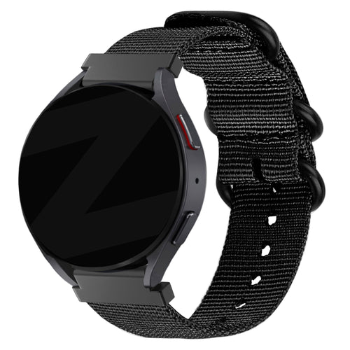 Bandz Garmin Forerunner 570 - 47mm Nylonarmband mit Dornschließe (Schwarz)