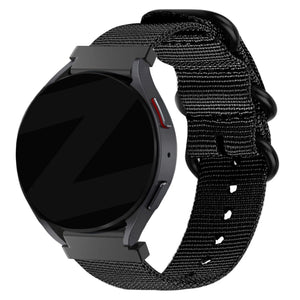Bandz OnePlus Watch 3 Nylonarmband mit Schnalle (Schwarz)