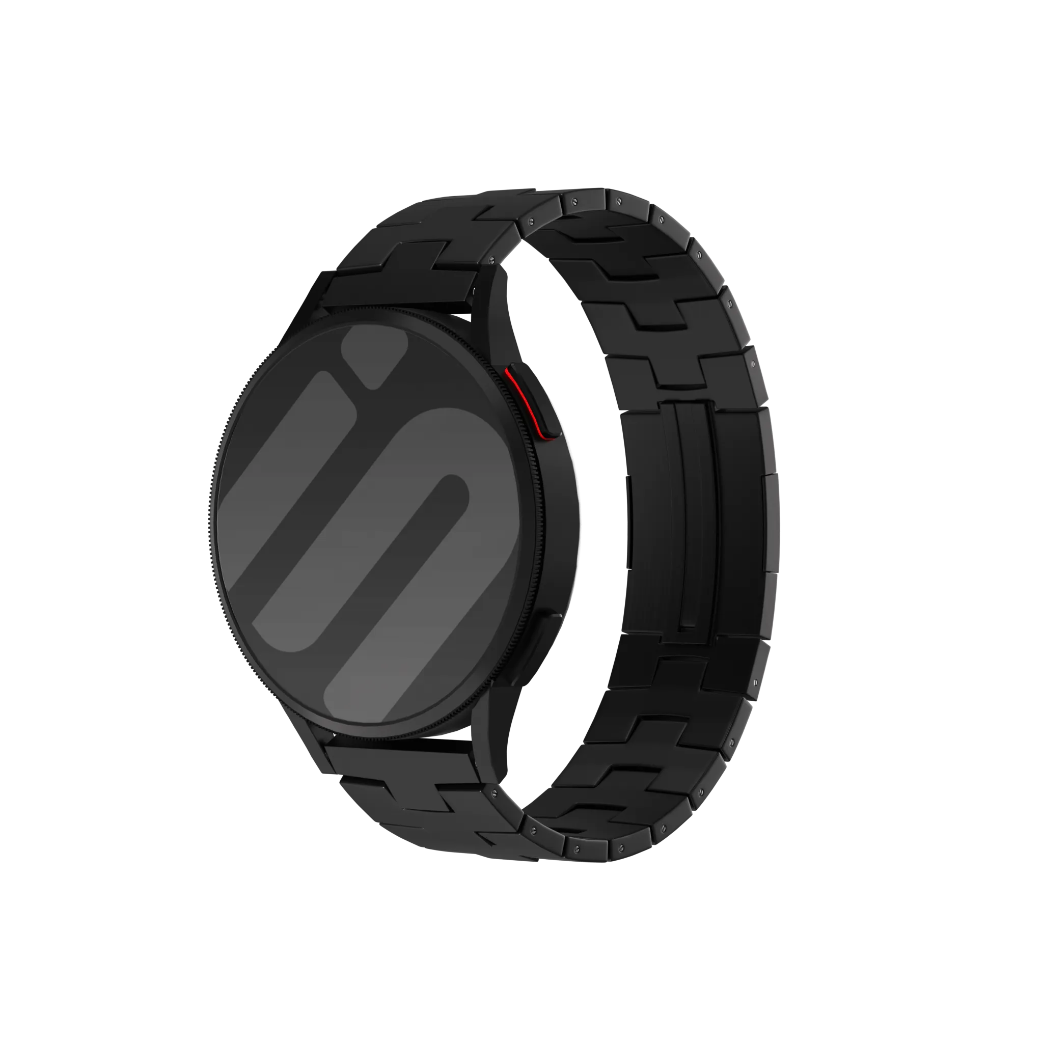 Gard Pro Health Smartwatch 2+ Gebürstetes Titanarmband (Flache Schließe) (Schwarz)