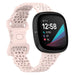 Fitbit Sense Silikonarmband mit Muster (Hellrosa)