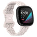 Fitbit Sense Silikonarmband mit Muster (Rosa sand)