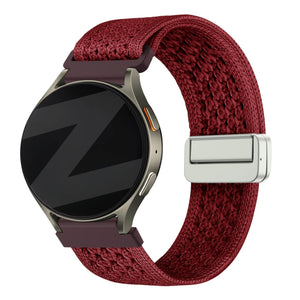 Bandz Oppo Watch X2 Mini Vintage Nylon Strap (Wine Red)