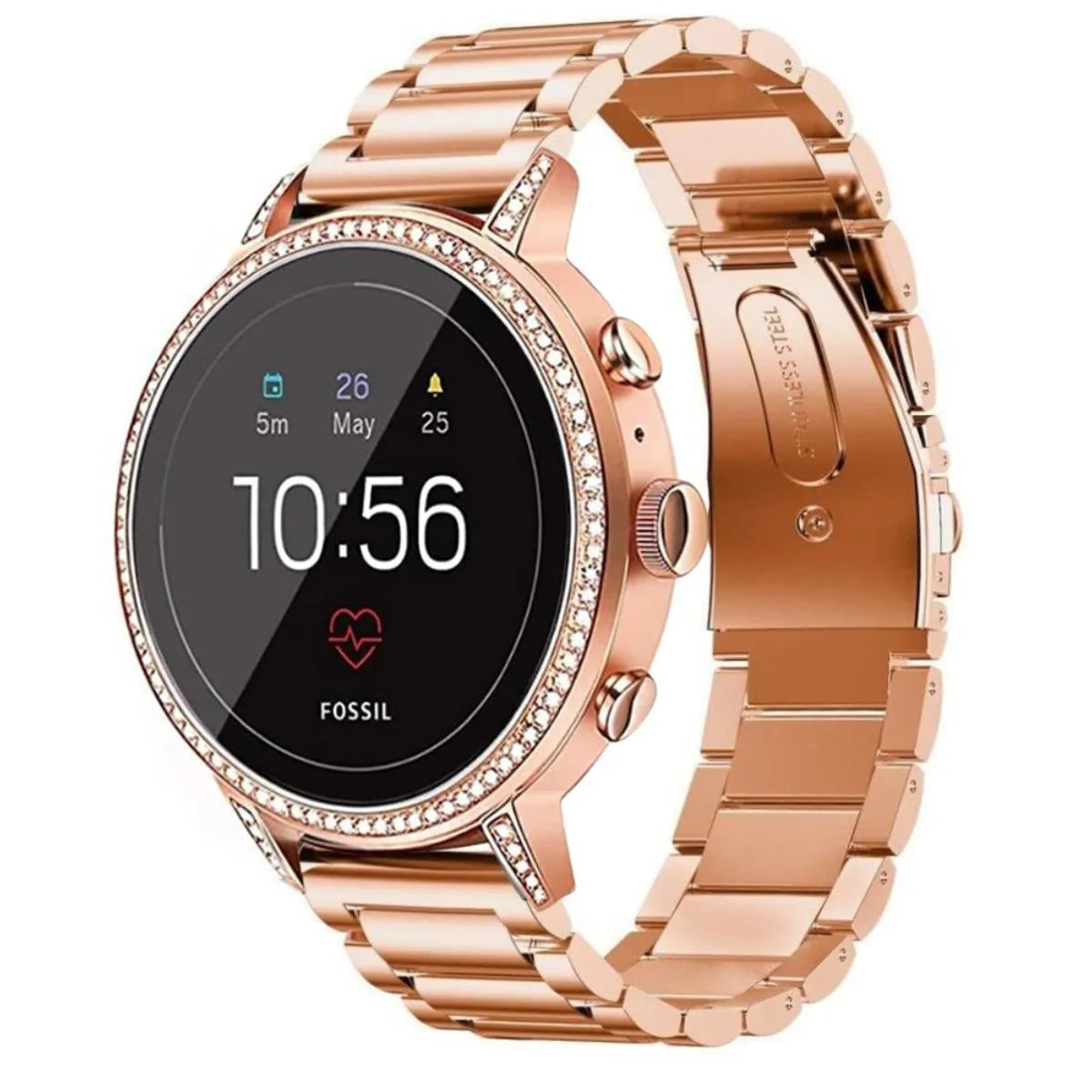 Fossil Gen 4 Venture (HR) Steel Strap (Rose Gold)