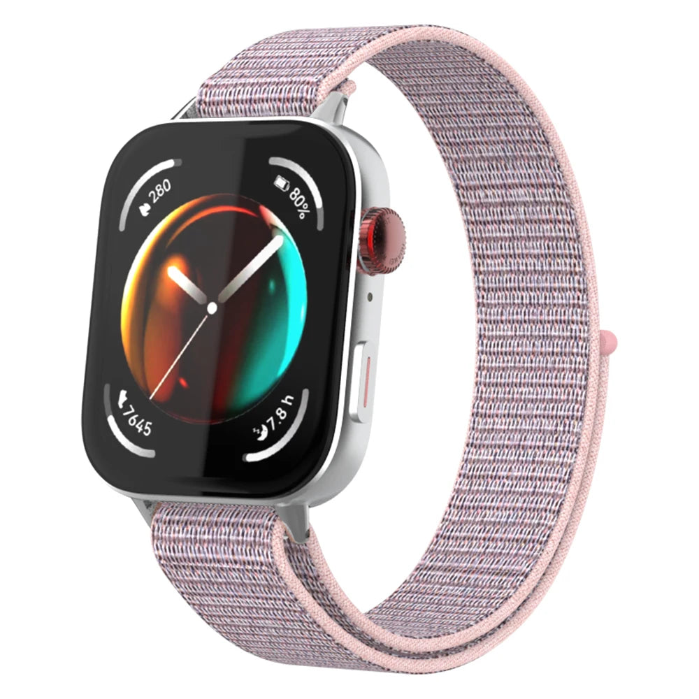 Huawei Watch Fit 4 Nylon Armband (Rosa)