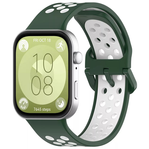 Huawei Watch Fit 4 Pro Sport Strap (Green/White)
