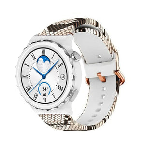 Print Silicone Strap, on a watch, 3/4 front view