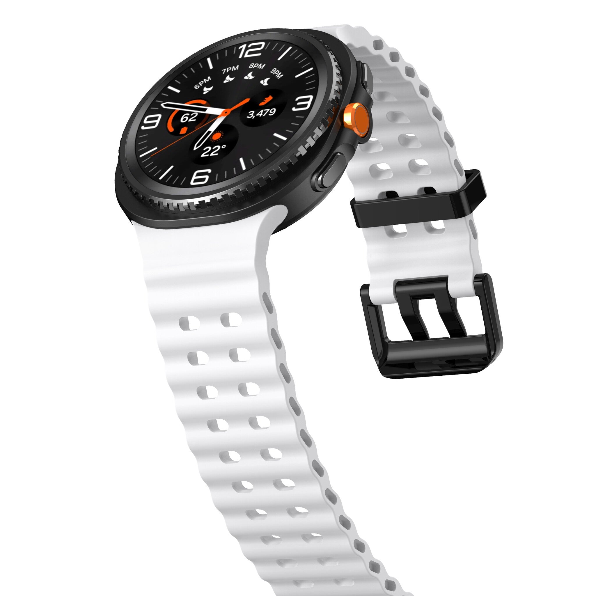 Samsung Galaxy Watch 9 - 44mm Ocean Strap (White)