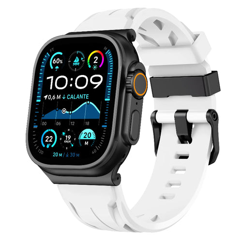 apple watch race silicone band white