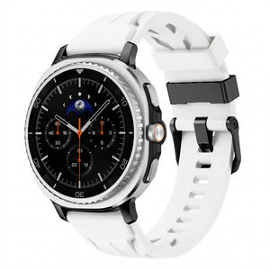galaxy watch 8 race silicone band white