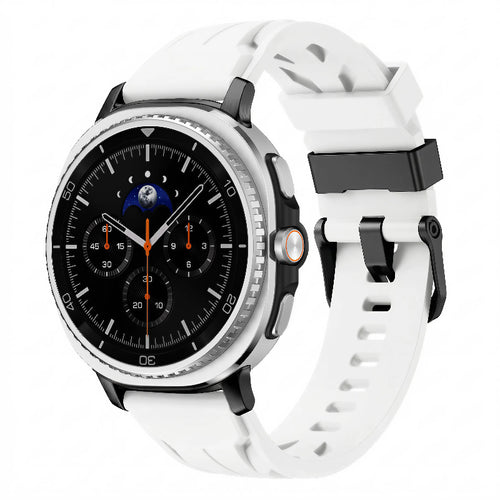 galaxy watch 8 race silicone band white