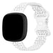 Fitbit Sense 2 gemustertes Silikonarmband (Weiß)