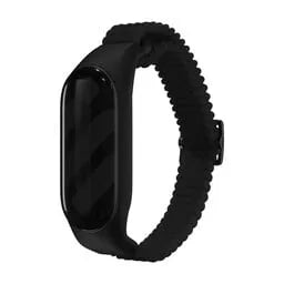 Nylon Mi Braided Strap, black, on a watch, 3/4 front view