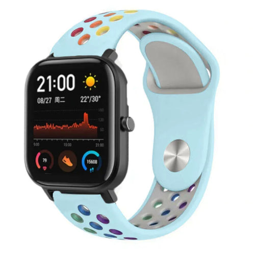 Silicone Sport Strap, on a watch, 3/4 front view