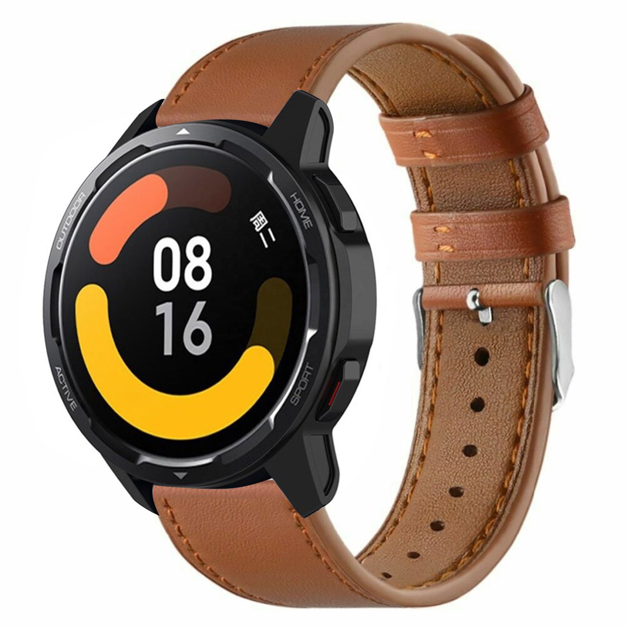 Xiaomi Watch S1 Lederarmband (glattes Braun)