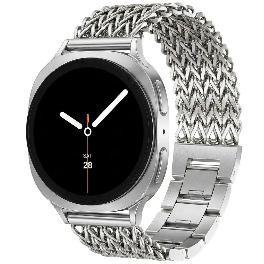 Samsung Galaxy Watch 8 - 44mm Metall Mesh Armband (Silber)