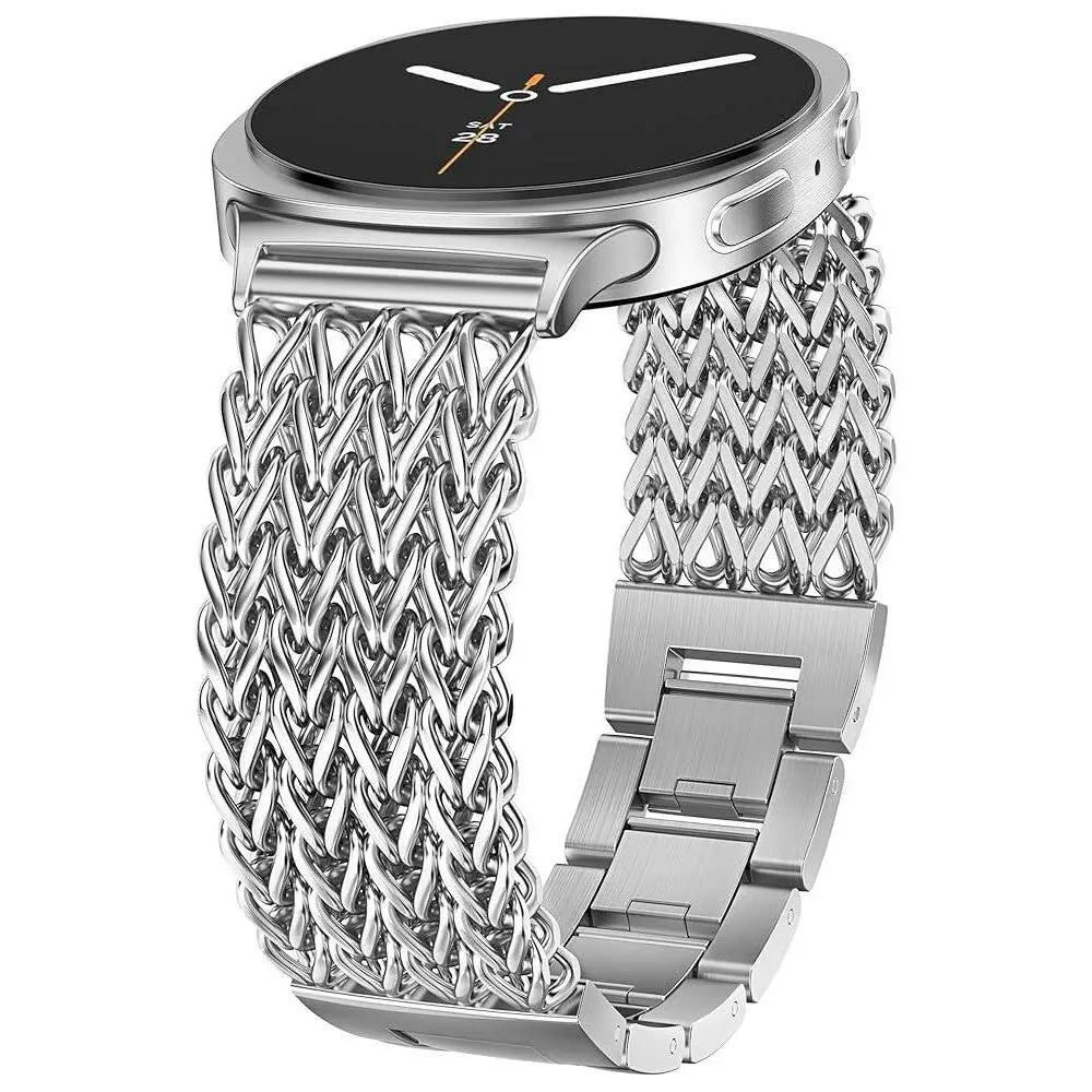 Samsung Galaxy Watch 8 - 44mm Metall Mesh Armband (Silber)