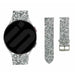 Samsung Galaxy Watch 7 - 44mm Leder-Glitzerarmband (Silber)