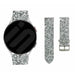 Samsung Galaxy Watch 7 - 44mm Leder-Glitzerarmband (Silber)