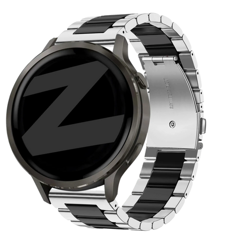 Bandz Garmin Venu 4 - 45mm Steel Strap 'Classic' (Silver/Black)