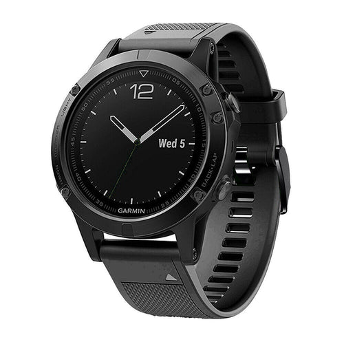 Garmin Quatix 8 - 47mm Silikonarmband (Schwarz)