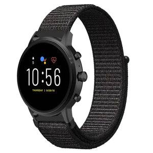 Fossil Gen 4 Explorist (HR) Nylonarmband (Schwarz)