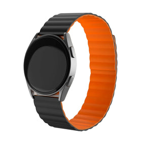 Coros Pace 3 Magnetic Silicone Strap (Black/Orange)