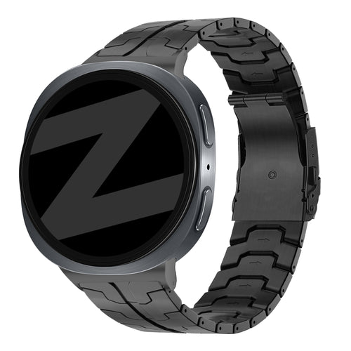 Bandz Samsung Galaxy Watch 8 - 44mm Steel Strap 'Iron' (Black)