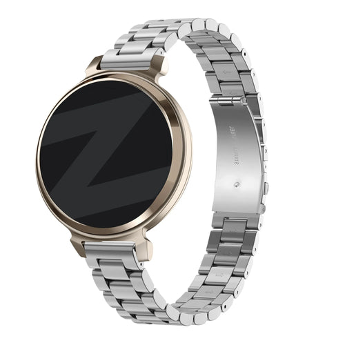 Steel Strap 'Classic', silver, on a watch, 3/4 rear view