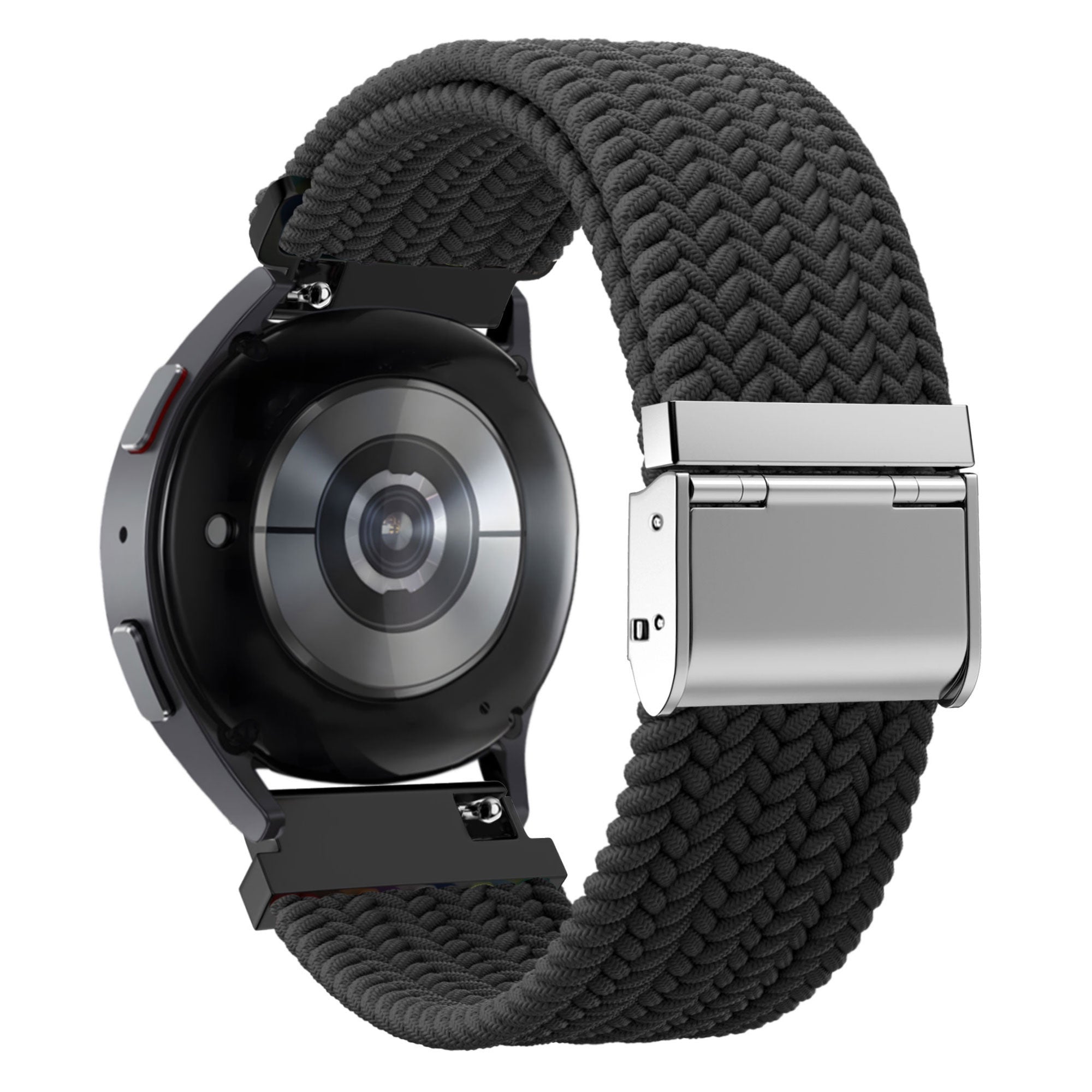 Bandz Huawei Watch 5 - 46mm geflochtenes Nylonarmband (Schwarz)