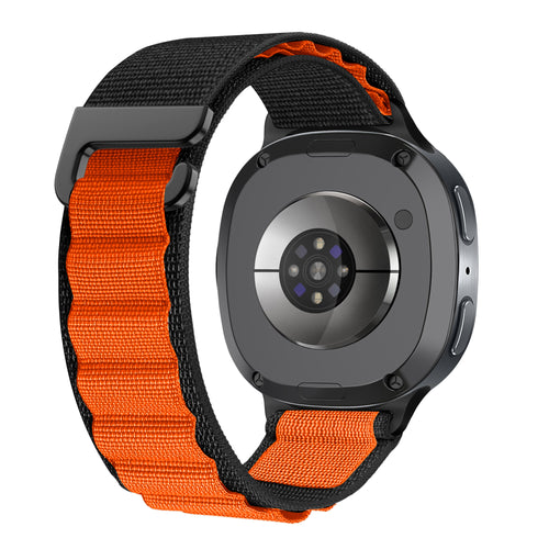 Samsung Galaxy Watch 8 - 44mm Alpine Armband (Schwarz/Orange)