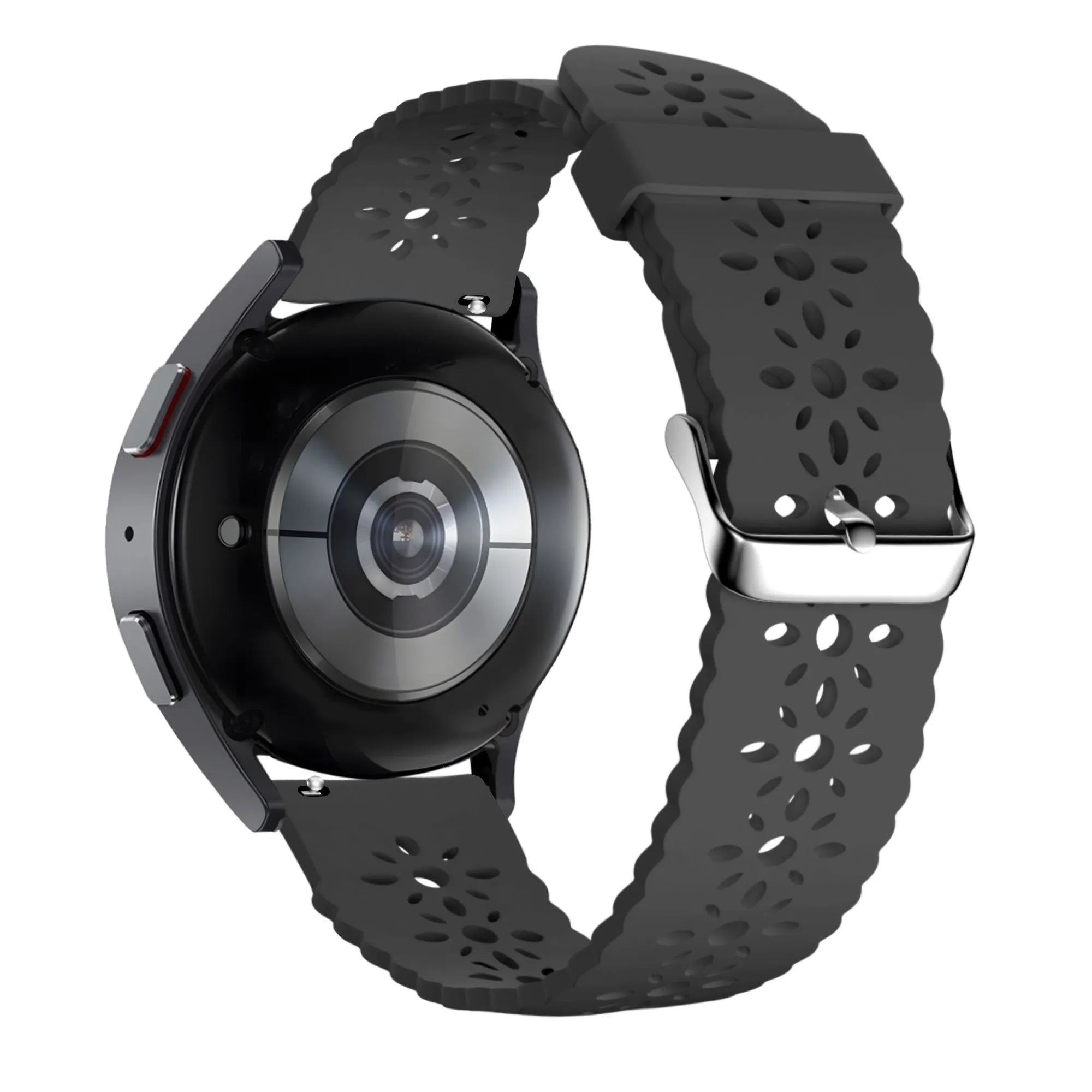 Bandz Actyve Smartwatch 20mm Patterned Silicone Strap (Black)